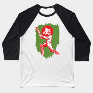 Bangladesh Cricket Player Batsman Design Baseball T-Shirt